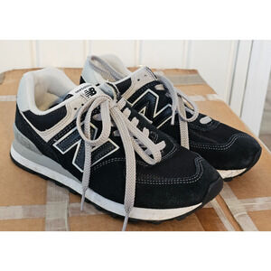 New Balance Women's 574 WL574EB Black Running Shoes Sneakers Size 8.5 D